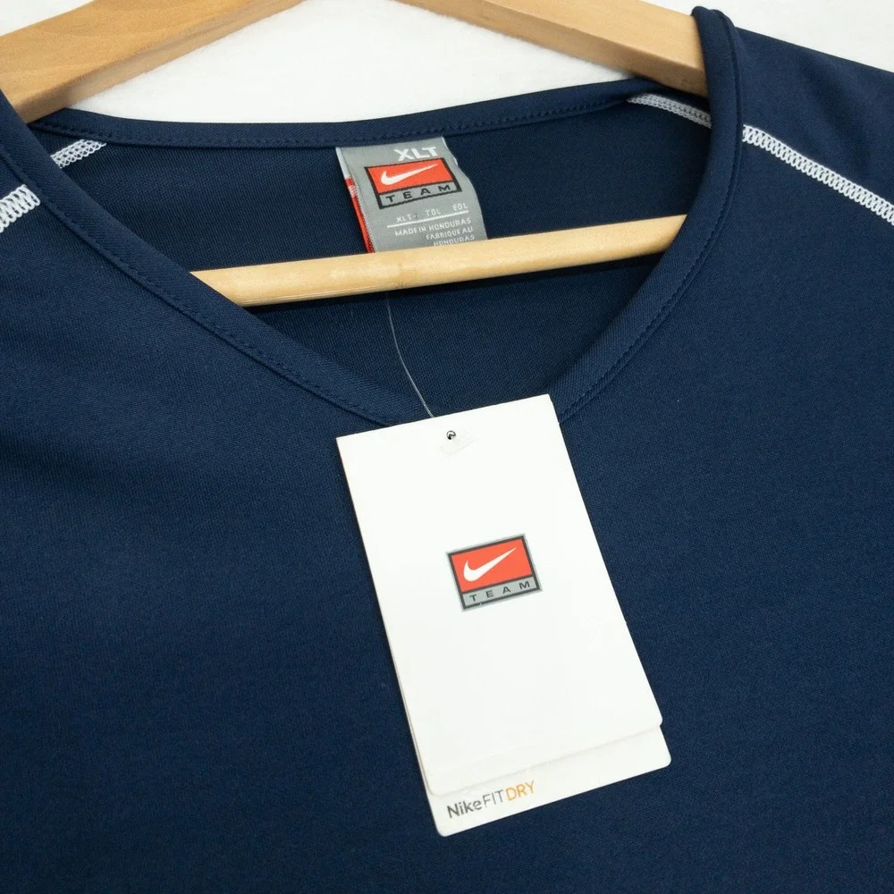 Nike Shooting Jersey Womens XLT Talll Blue Long Sleeve Nike Fit Dry Contrast New